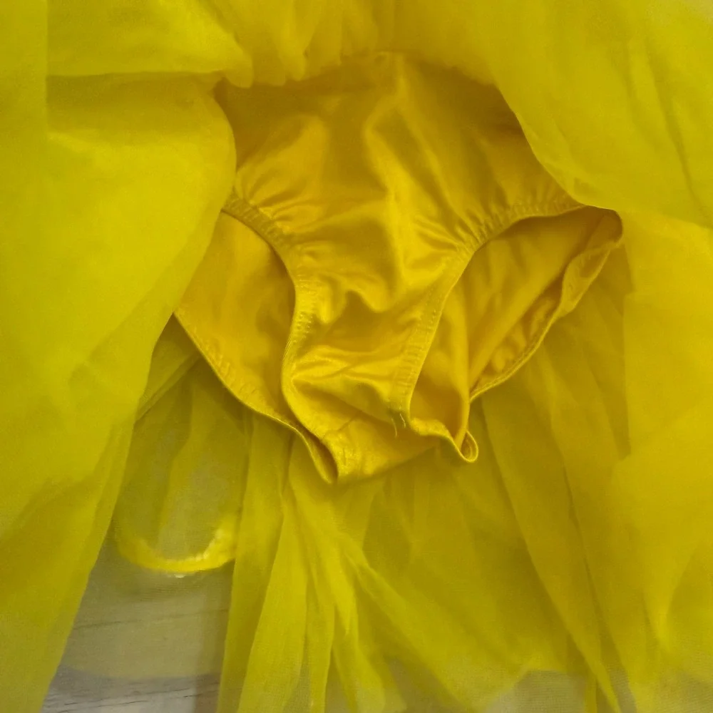 Weissman yellow tutu one piece‎ dance dress costume child XS